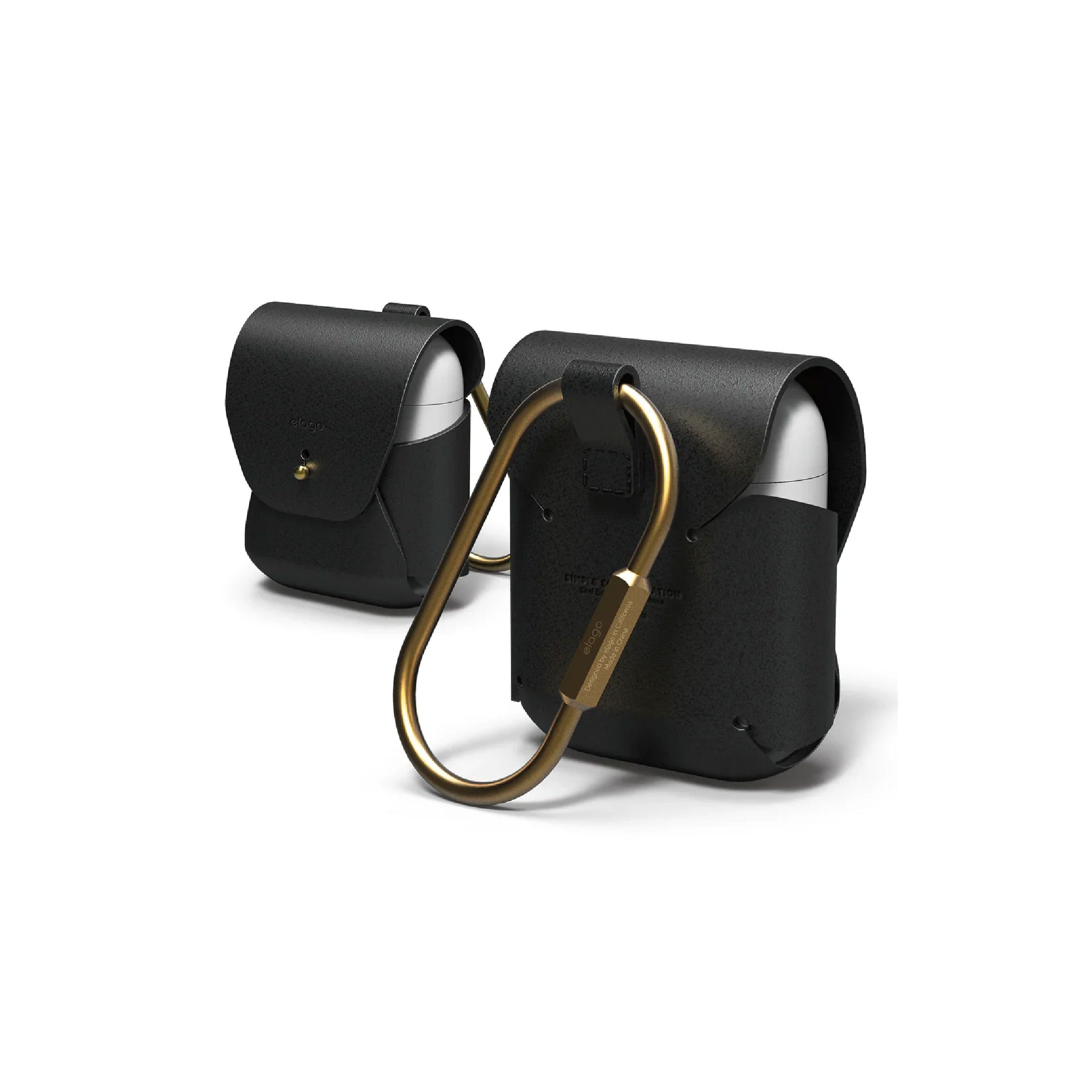 Elago Airpods Genuine Leather Case - Black