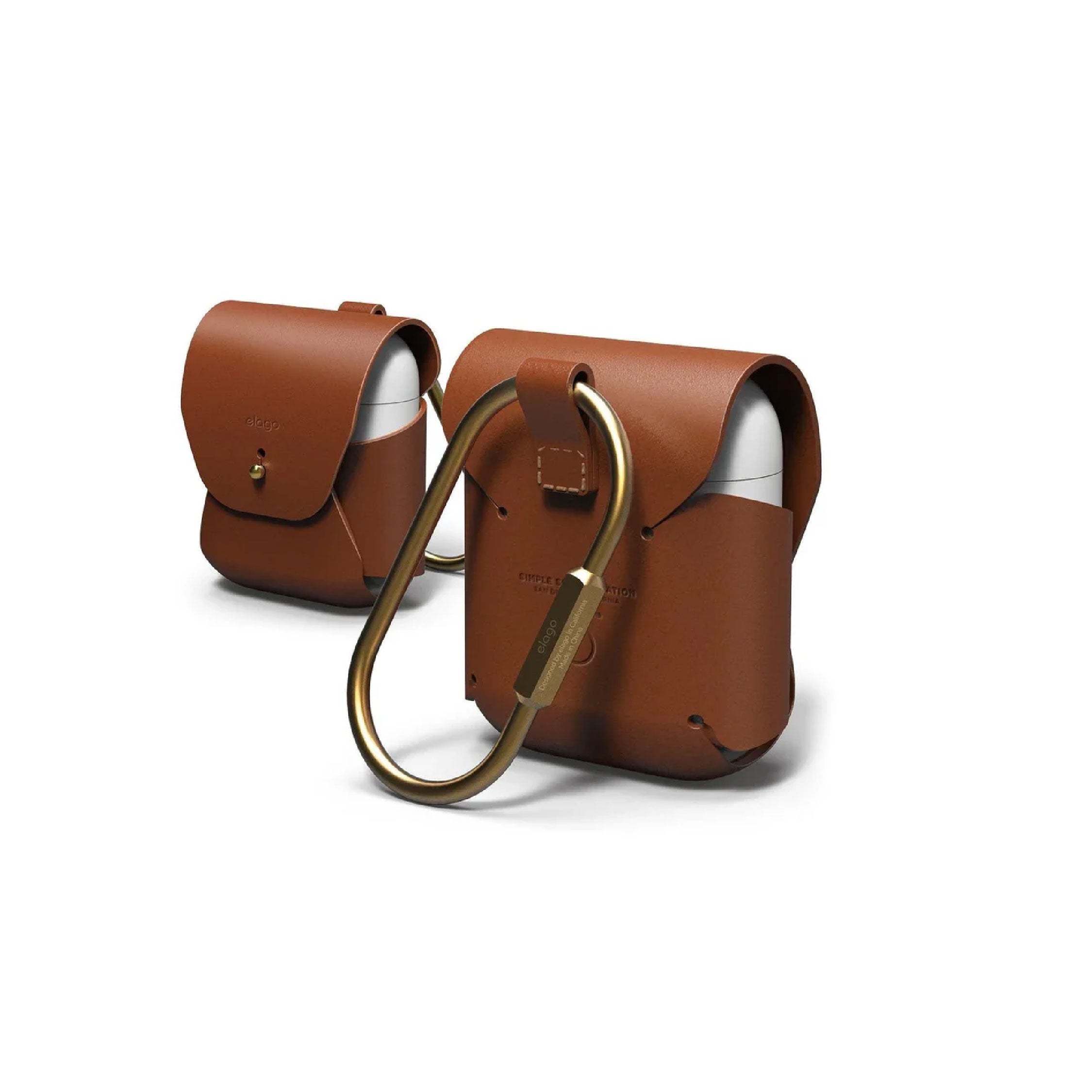 Elago Airpods Genuine Leather Case - Brown