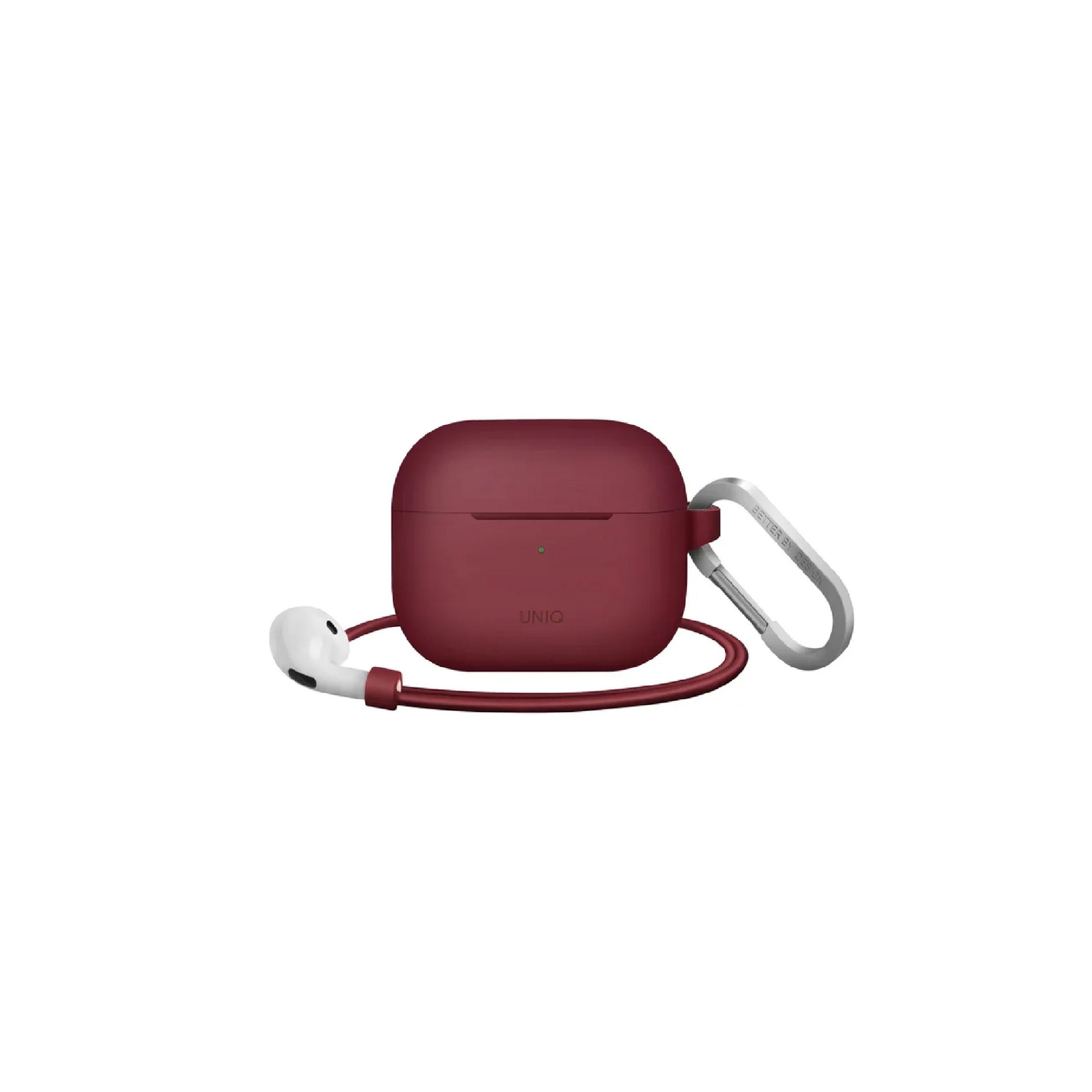 Uniq Vencer Airpods 3Rd Gen Silicone Hang Case-Burgundy(Maroon)