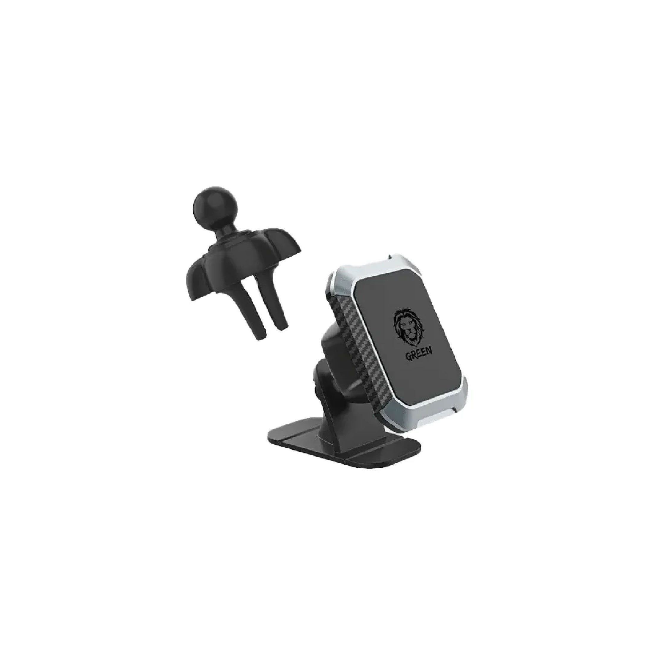 Green Lion 2in1 Magnetic Car Phone Holder - Black