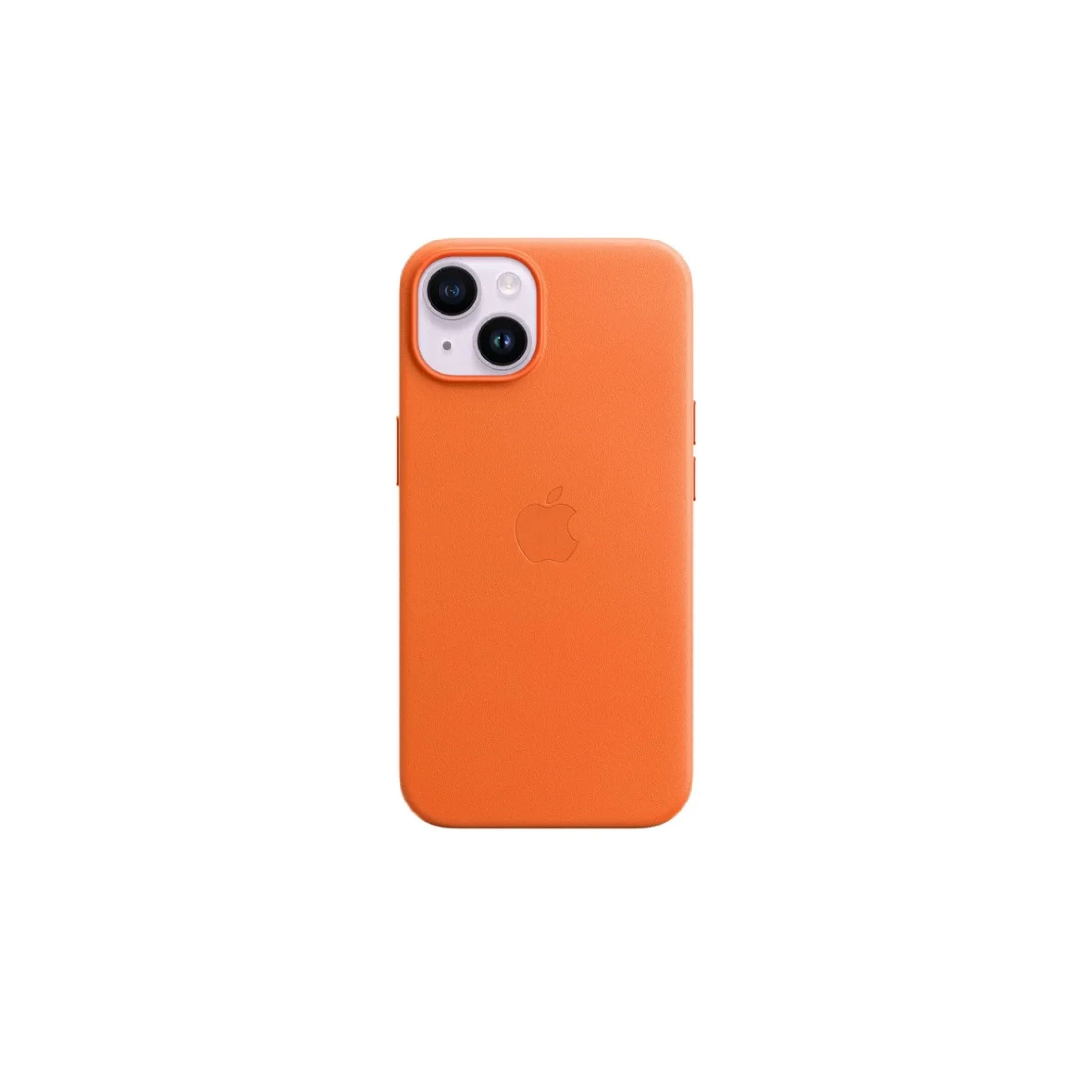 Apple iPhone 14 Leather Case with MagSafe -Orange