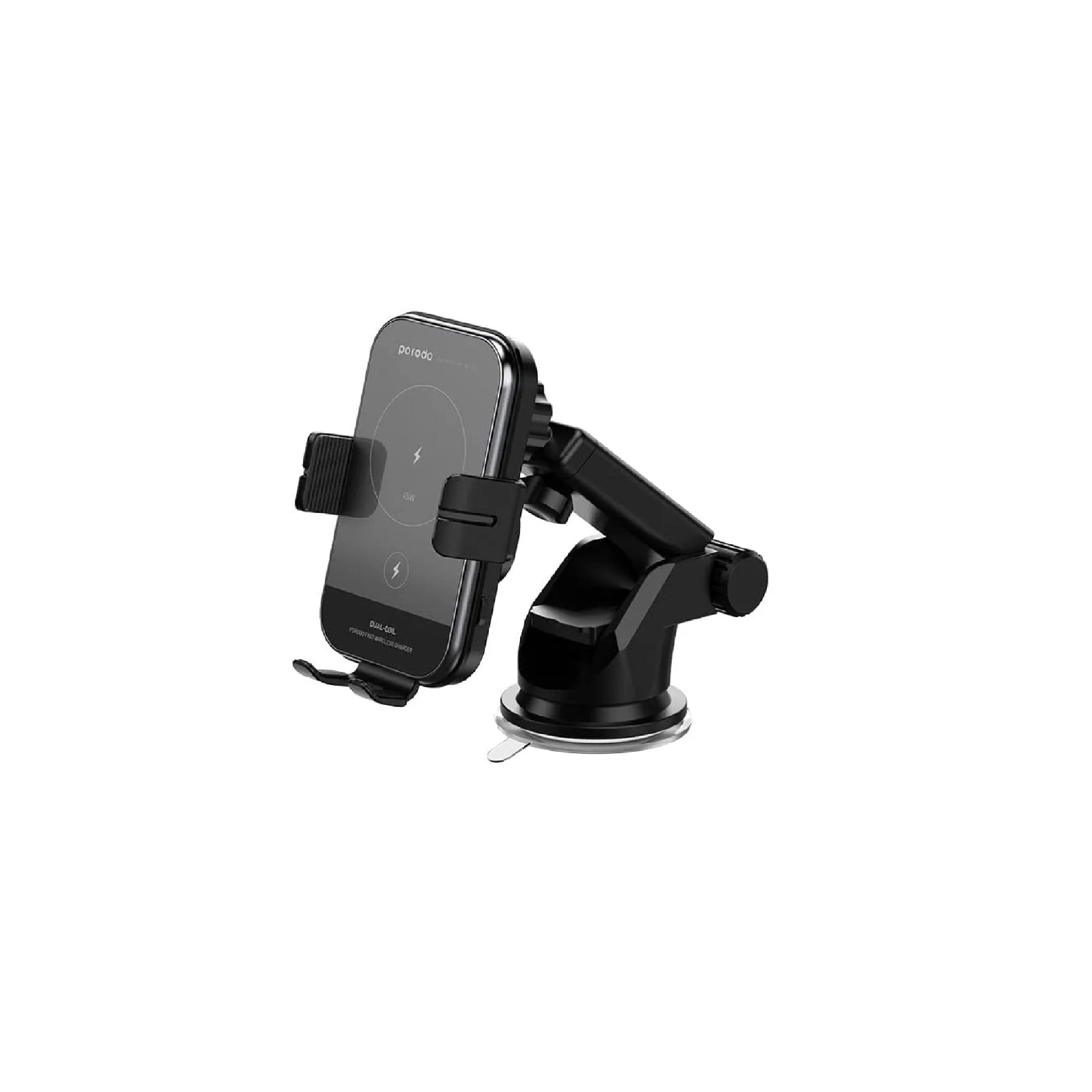 Porodo 3 in 1 Dual Coil Car Charger Mount