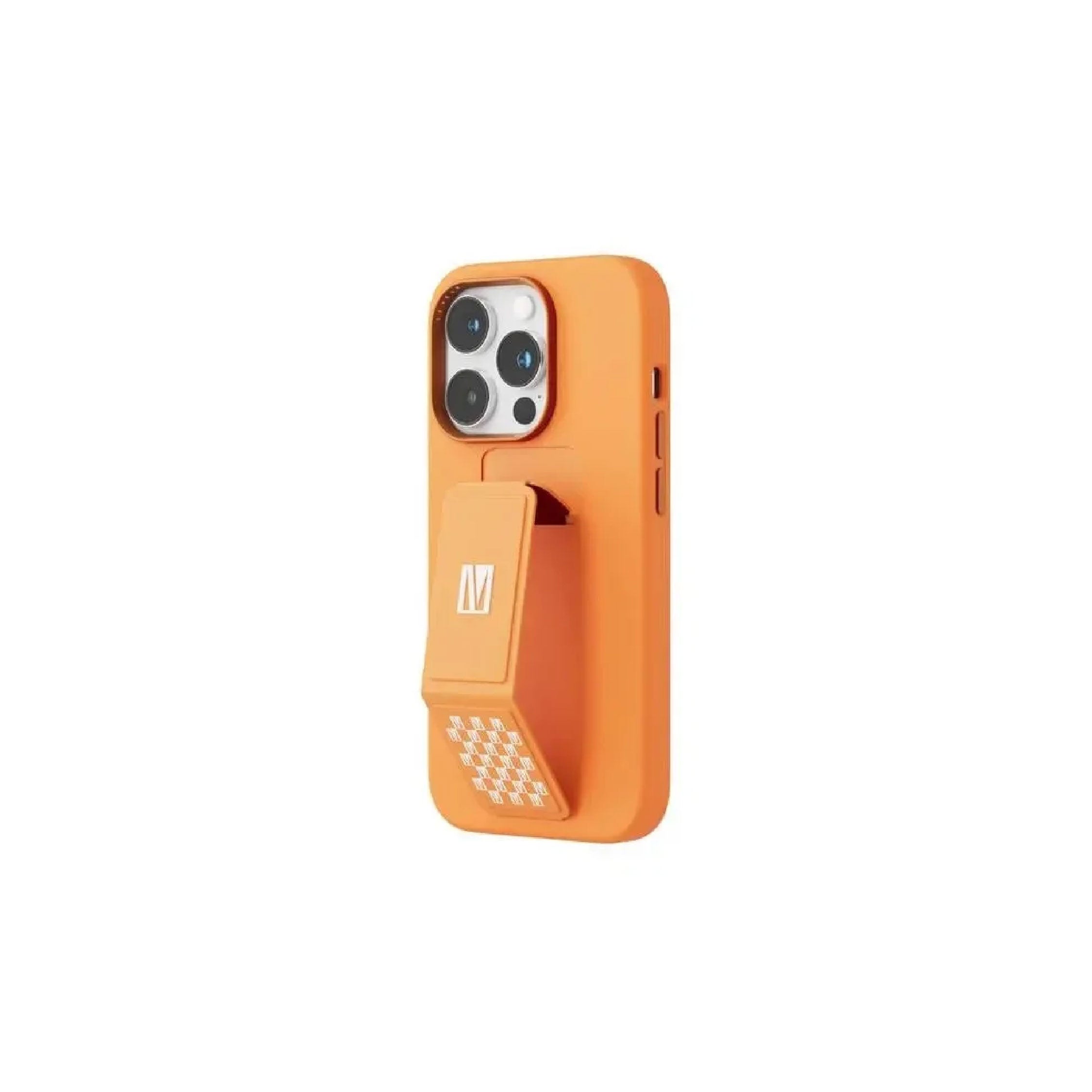 Levelo Morphix Gripstand PU Leather Case iPhone 14 Pro Max Orange