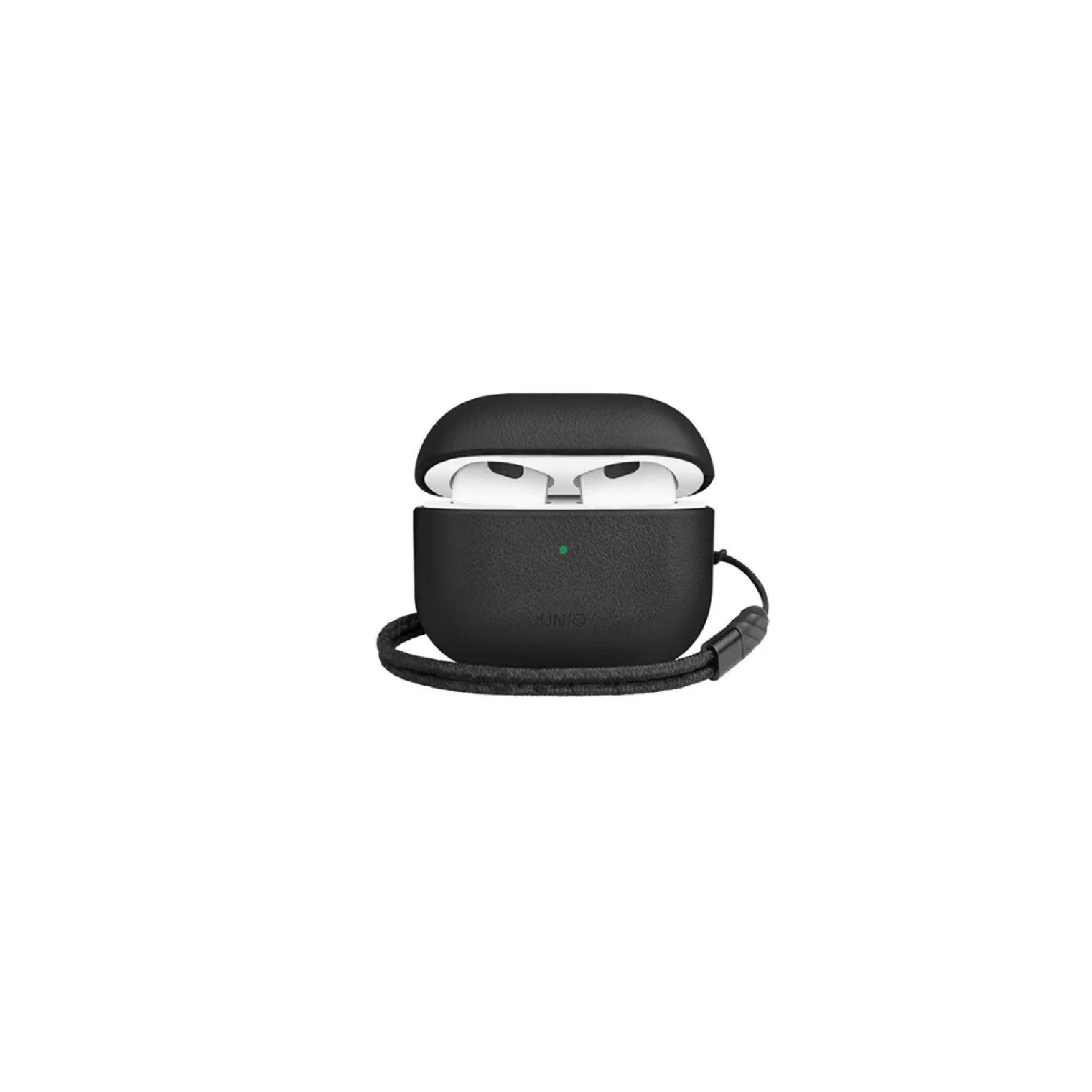 Uniq Terra Geniune Leather Airpods 3Rd Gen Case - Dallas (Black)