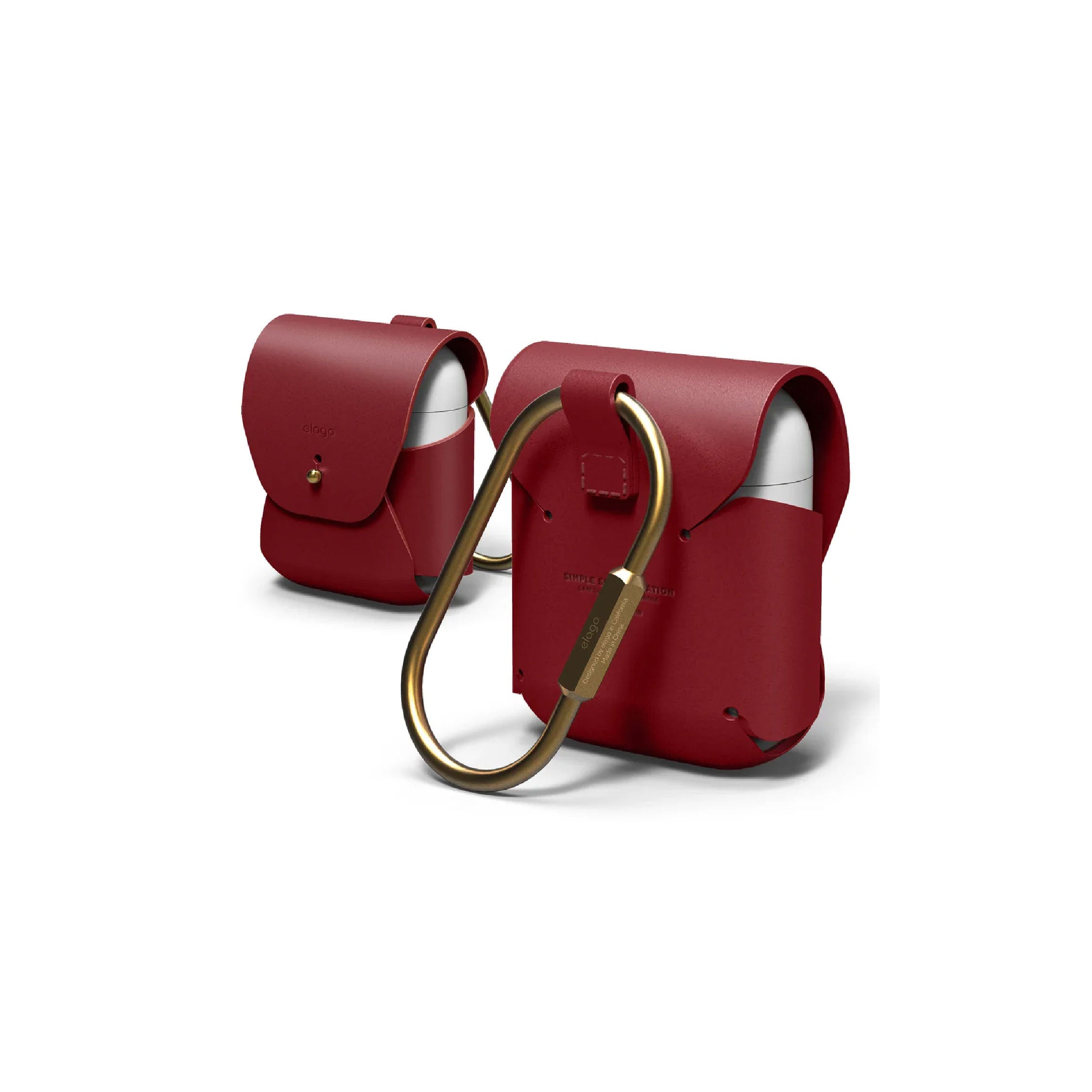 Elago Airpods Genuine Leather Case - Red