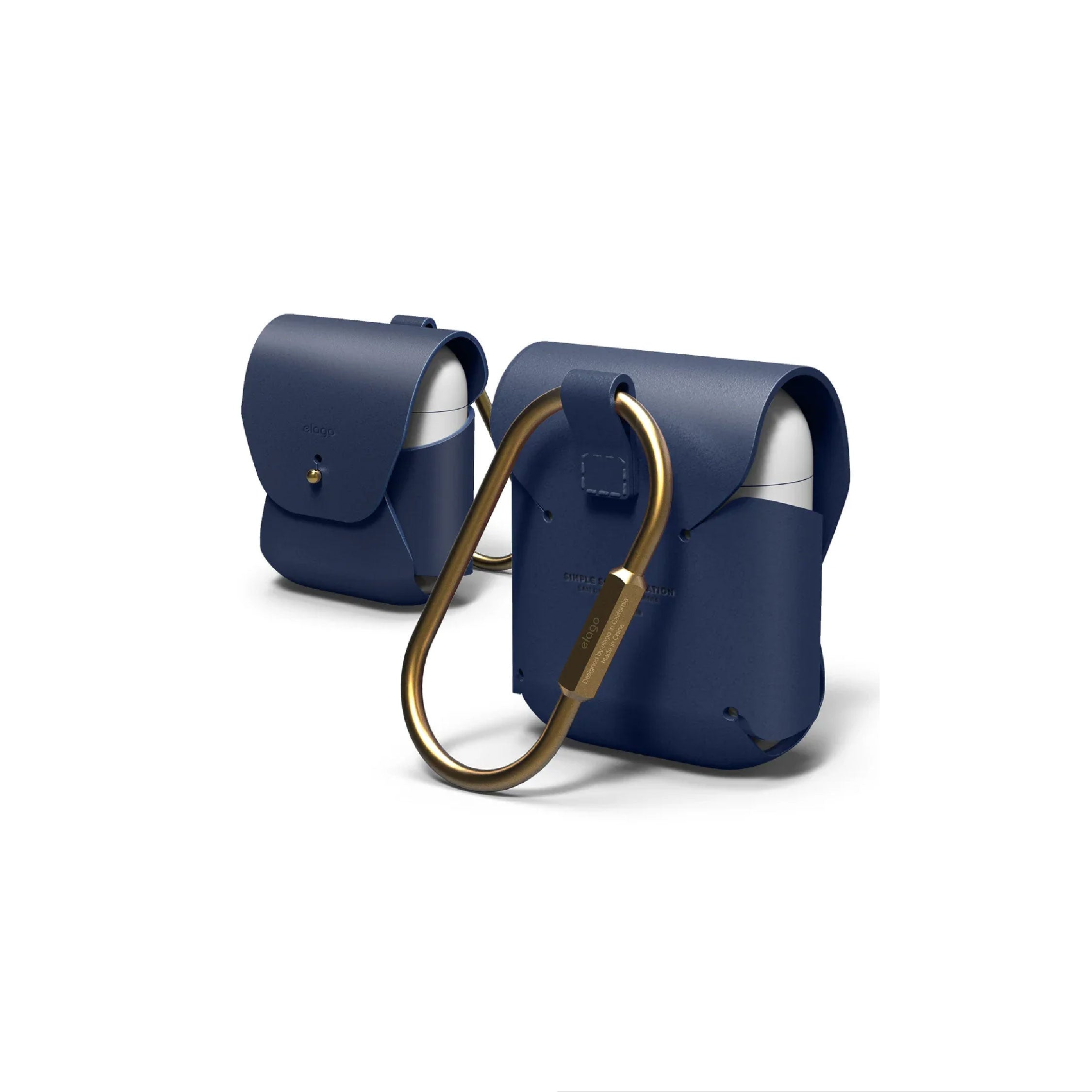 Elago Airpods Genuine Leather Case - Jean Indigo